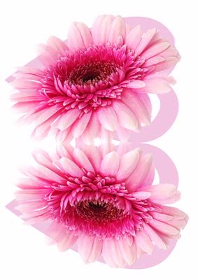 Pink Flower Shaped Card1