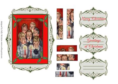 Intertwined Pyramid Carols at Christmas with Greeting Panels