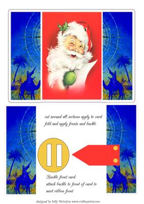 Santa Buckle Front Card