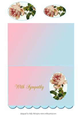 With Sympathy Soft Pink and Blue Quick Card