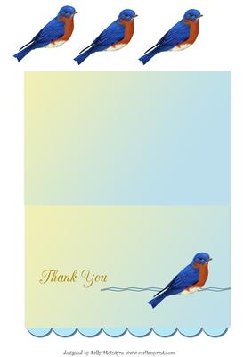 Thank You Soft Lemon and Blue Quick Card