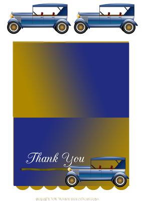 Thank You Mens Vintage Car