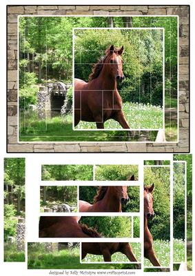 Intertwined Fantastic Horse Card
