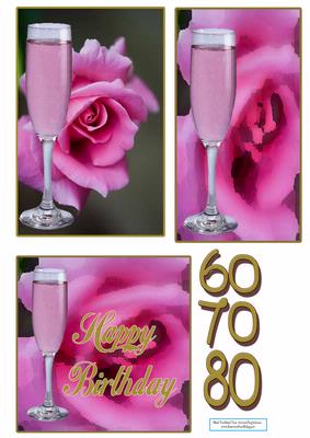 Flowers and Champagne 60-70-80
