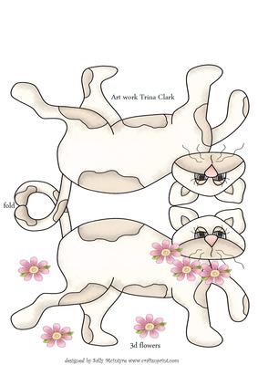 Cat Shaped Car 3D Flowers Around Cats Neck