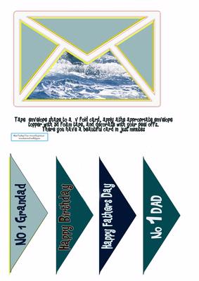 Envelope Card Ocean Fathers Day No 1 Dad Happy Birthday and Congratulations2