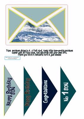 Envelope Card Ocean No1 Son Happy Birthday and Congratulations