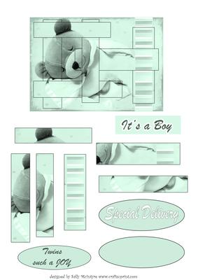 Intertwined Pyramid It's a Boy Twins Such a Joy Special Deli