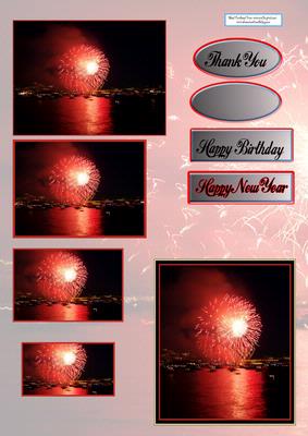 Fireworks Happy Birthday ,happy New Year and Thank You
