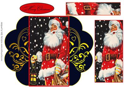 Santa Winged Pyramid Card