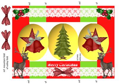 Christmas Time is Near Folded Tri Shutter Card
