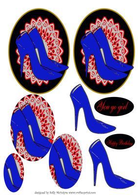 You Go Girl Happy Birthday Blue Shoes
