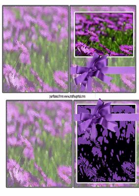 All in Purple Make 2 of 4 Cards with This Sheet