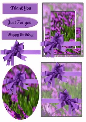 All Soft and Pretty in Purple Happy Birthday Just for You Thank You