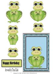 Frog Lovers Happy Birthday Frog Step by Step