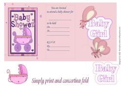 Baby Girl Baby Shower Invitation