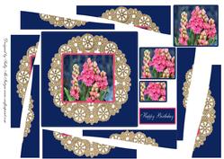 Spiral Edge Stacker Lunar Blue Happy Birthday