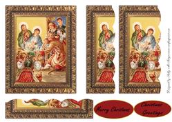 Nativity Scene Vintage Merry Christmas Christmas Greetings