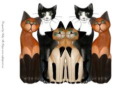3cats Shaped Card