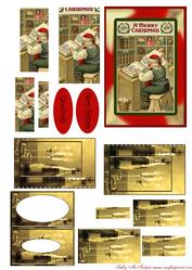 2 Card Sheet Celebration and Santa Checking His List