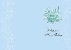 Wishing You a Happy Birthday Insert with Birds