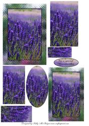 Lavender 2 Card Pyramid Sheet for a Special Grandmother