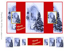 Through the Window Double Fold Back Christmas