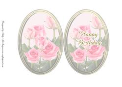 Insert for Pyramid Sweet Roses Happy Birthday