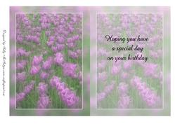 Insert for Flowers from the Garden Happy Birthday Thank You