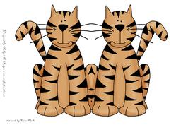 Tiger Shaped Card