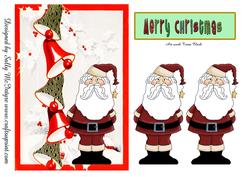 Santa and Christmas Bells Merry Christmas