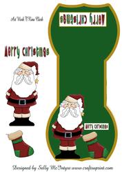 Rocker Card Christmas Santa Step by Step