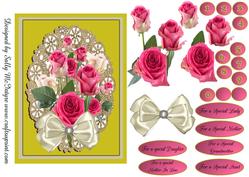 Special Pale Pink Roses Withgold for a Special Lady Moth