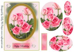 For a Special Day Pink Roses Gem Corners Happy Birthday Bla
