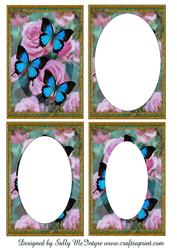 Tunnell Card Blue Butterflies