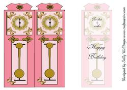 Ladies Clock Card with Insert with Our Best Wishes Happy Bir