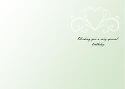 Wishing You a Very Special Birthday Insert Green
