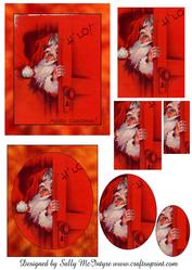 Hello from Santa 2 Card Sheet