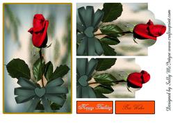 Red Rose Perfect Happy Birthday Best Wishes