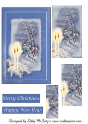 Merry Christmas Happy New Year Blue Christmas