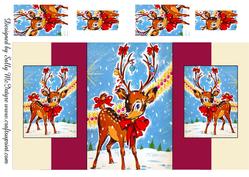 Another Cheeky Reindeer Pyramid Double Fold Back.
