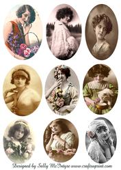 Vintage Girls and Ladies Oval