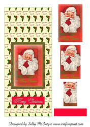 Vertical Fold Back Santa Pyramid