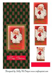 Vertical Fold Back Sssshhhh Santa Pyramid