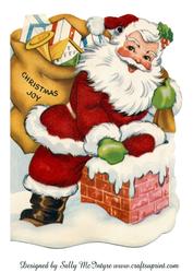 A4 Topper Santa in the Chimney