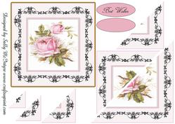 Pretty Pink Rose and Lace Card for Most Occasions