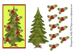 Christmas Tree and Holly Dl Size