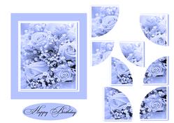 Roses Corner Stacker Blue