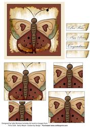 Grunge Butterfly Multiple Greetings