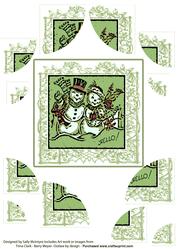 3 Stack 4 Corner Snowman Lime